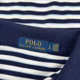 Polo By Ralph Lauren Striped Polo Shirt - Large Black & White Cotton