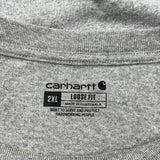 Carhartt Long Sleeve T-Shirt - 2XL Gray Cotton