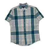 Tommy Hilfiger Checked Short Sleeve Shirt - Large Blue Cotton