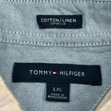 Tommy Hilfiger Short Sleeve Shirt - Large Pink Cotton