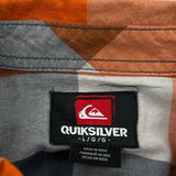 Quiksilver Checked Flannel Shirt - Large Blue Cotton