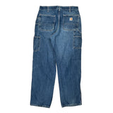 Carhartt Double Knee Carpenter Jeans - 34W 30L Blue Cotton