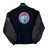 Lakeshore Lions Outer Boundary Graphic Varsity Jacket - Small Black Leather
