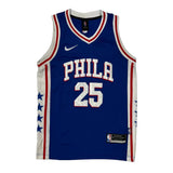 Philadelphia 76ers #25 Simmons Nike NBA Jersey - Medium Blue Polyester