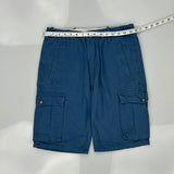 Levis Cargo Shorts - 32W 11L Blue Cotton