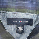 Tommy Hilfiger Checked Shirt - Medium Blue Cotton