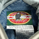 Eagles Ridge Panelled Varsity Jacket - Large Blue Cotton
