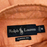 Ralph Lauren Shirt - Medium Orange Cotton Blend