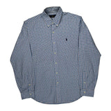 Ralph Lauren Checked Shirt - Large Blue Cotton