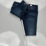 Manchester United True Religion Denim Shorts - 34W 11L Dark Wash Cotton