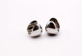 Italian Silver Peanut-Shaped Earrings