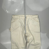 Dickies Carpenter Pants - 36W 30L Cream Cotton