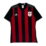 Ac Milan Adidas 2015/16 Home Football Shirt - Medium Black Polyester