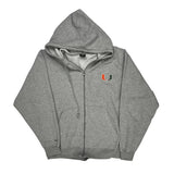 Nike Hoodie - Large Grey Cotton Blend