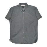 Tommy Hilfiger Short Sleeve Shirt - XL Gray Cotton