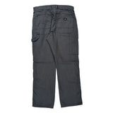 Dickies Double Knee Carpenter Trousers - 34W 32L Grey Cotton