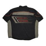 Motorcycle Harley Davidson Graphic Short Sleeve Shirt - 2XL Black Cotton
