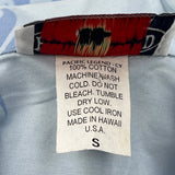 Pacific Legend Apparel Graphic Hawaiian Shirt - Small Blue Cotton
