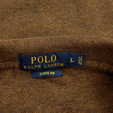 Polo By Ralph Lauren 1/4 Zip - Large Brown Cotton