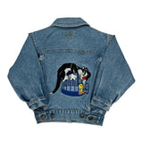 Looney Tunes Acme Clothing Cartoon Denim Jacket - 2XS Blue Cotton