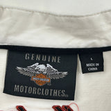 Harley Davidson Studded Vest - Large White Cotton