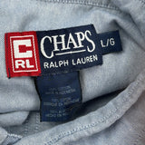 Chaps Ralph Lauren Short Sleeve Shirt - Large Blue Cotton