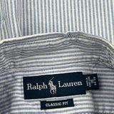 Ralph Lauren Striped Shirt - Large Blue Cotton