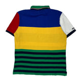 Polo By Ralph Lauren Striped Polo Shirt - Medium Multicoloured Cotton