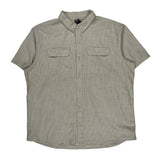 Mountain Hard Wear Checked Short Sleeve Shirt - XL Beige Cotton