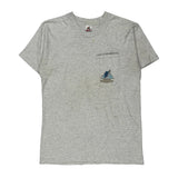 Indian Shores Fl Fruit Of The Loom Single Stitch T-Shirt - Large Gray Cotton