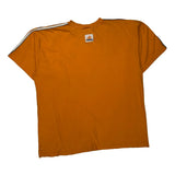 Adidas College T-Shirt - Large Orange Cotton