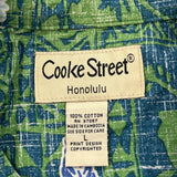Cooke Street Floral Hawaiian Shirt - Large Blue Cotton