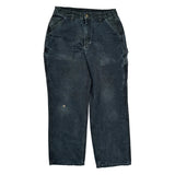 Carhartt Carpenter Trousers - 30W 28L Dark Wash Cotton