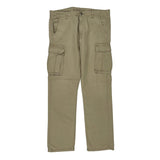 Levis Cargo Trousers - 37W 33L Khaki Cotton