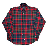 Ralph Lauren Checked Flannel Shirt - Large Green Cotton