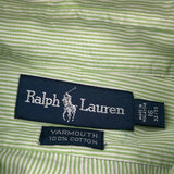 Ralph Lauren Striped Shirt - Large Green Cotton