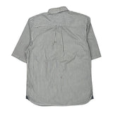Tommy Hilfiger Striped Short Sleeve Shirt - Medium Blue Cotton