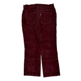 Levis Boot Cut Cord Trousers - 32″ Waist Burgundy Cotton