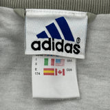 Adidas Striped Track Jacket - XS Gray Cotton