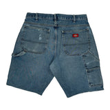 Dickies Denim Shorts - 32W 10L Blue Cotton