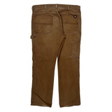Dickies Double Knee Carpenter Pants - 36W 30L Brown Cotton