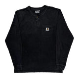Carhartt Long Sleeve T-Shirt - Medium Black Cotton