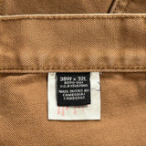 Dakota Grizzly Double Knee Carpenter Trousers - 35W 32L Brown Cotton