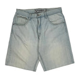 Avirex Denim Shorts - 34W 11L Light Wash Cotton
