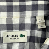 Lacoste Checked Shirt - Medium Black & White Cotton