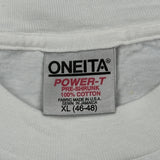 Oneita Graphic T-Shirt - XL White Cotton