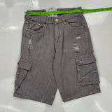 Fusai Cargo Shorts - 28W 12L Grey Cotton