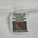 Blank Fruit Of The Loom Single Stitch T-Shirt - Small White Cotton