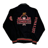 All American Quarter Horse Congress Schneiders 2003 Finalist Varsity Jacket - XS Black Wool Blend