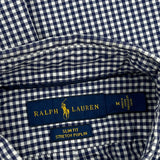 Slim Fit Ralph Lauren Checked Shirt - Medium Blue Cotton